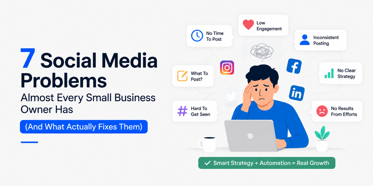 7 Social Media Problems Almost Every Small Business Owner Has (And What Actually Fixes Them)