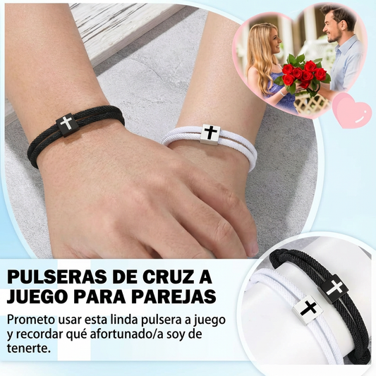 Pulseras de Parejas Unidad Divina "Unidos por la fe, sellados por el amor"