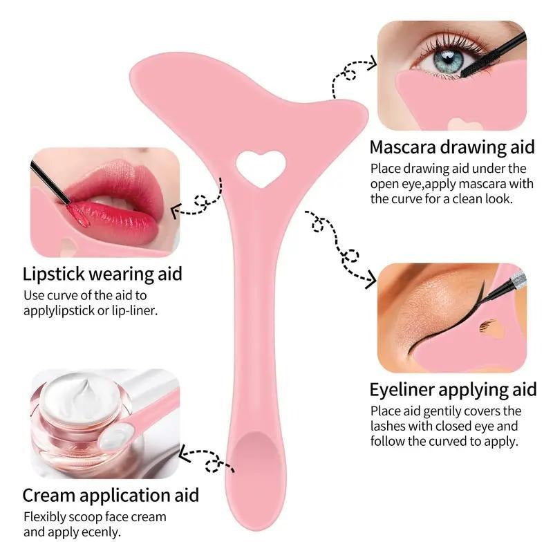 Plantilla de silicona reutilizable para delineador de ojos, herramienta de maquillaje, aplicador de rímel, plantilla de lápiz labial y accesorios de maquillaje.